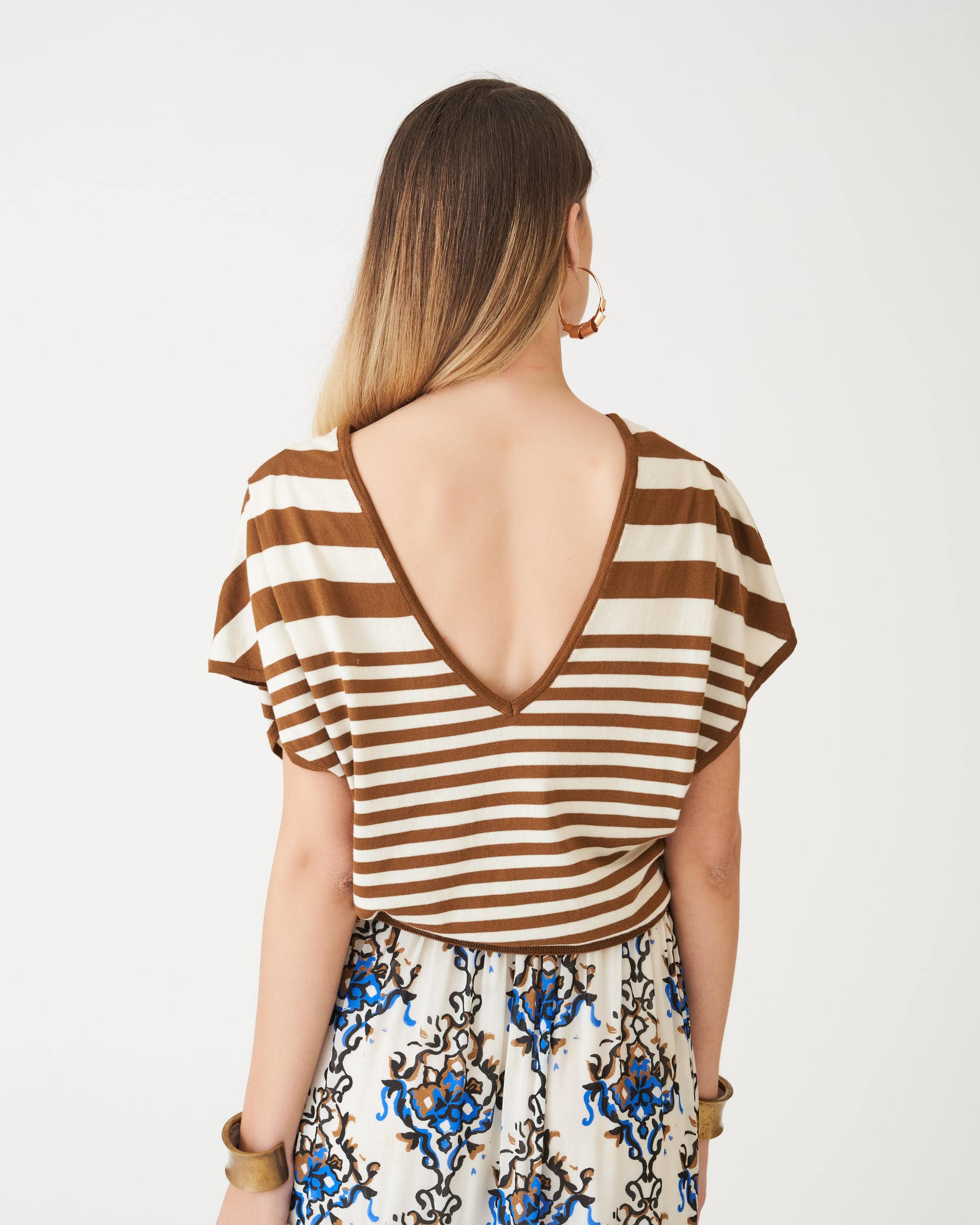 The Market Store | Striped Sweater With Pleats